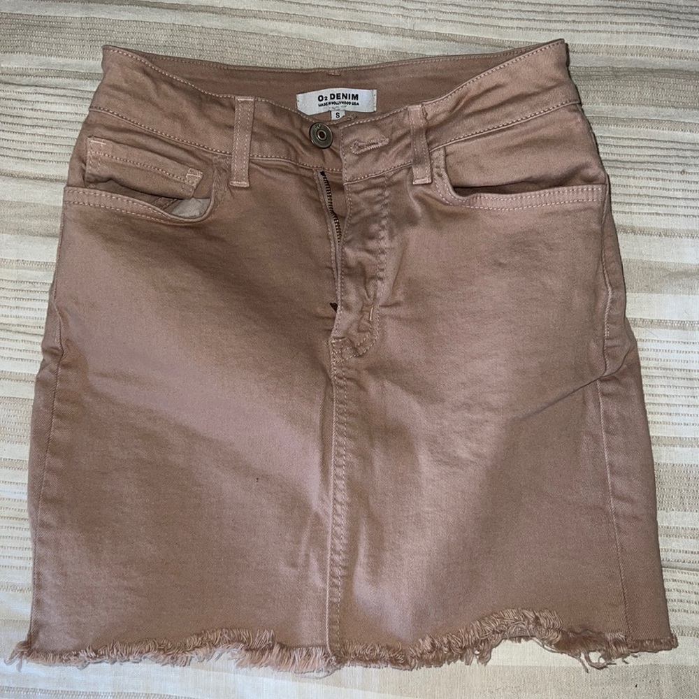 O2 denim skirt